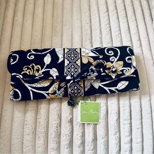 Vera Bradley Yellow Bird Brush & Pencil Cosmetic make up travel case